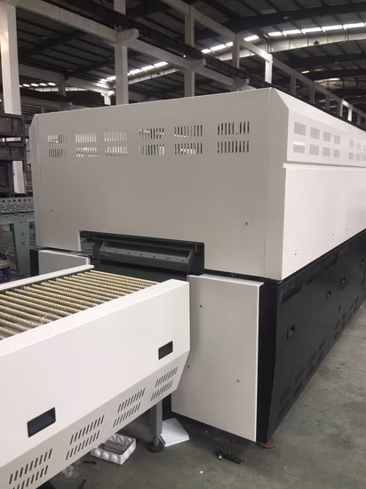 Forno de têmpera de vidro para máquina de dobra longitudinal